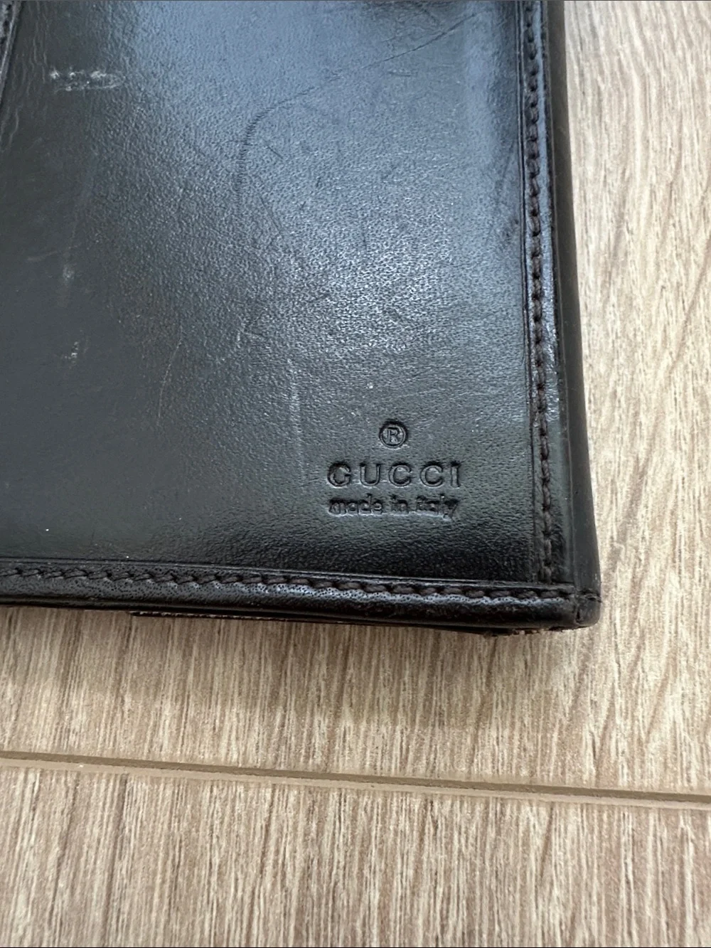 Gucci Brown Monogram Continental Wallet with Green and Red Web Stripe